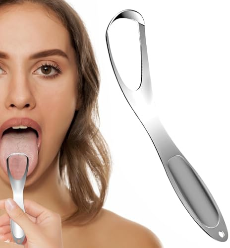 Râpe Langue - Embout en acier inoxydable - Nettoyeur en forme de ventilateur | Accessoires pour hygiène quotidienne, dispositif de nettoyage de langue pour adultes, solution