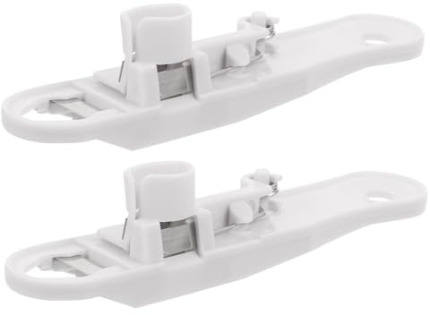 TOBBOMEY 2 pièces Coupe-Haricots Multifonction Plastique Blanc avec Lame INOX pour Trancher et Éplucher Haricots Verts Cuisine