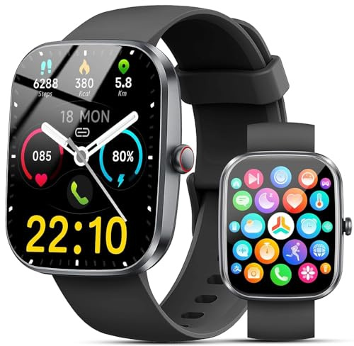 2026 New Smart Watch for Women Men(Answer/Make Call), 1.96 HD SmartWatch, Fitness Watch with 120+ Sport Modes, IP68 Waterproof, Heart Rate/Sleep Monitor, Pedometer, Activity Tracker for Android iOS