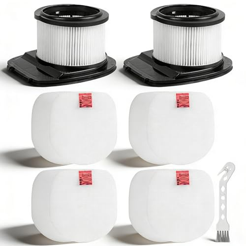 IZ370UK IZ380UKT Filter for Shark PowerPro Cordless Stick Vacuum Cleaner | Compatible with Shark IZ370UK IZ380UKT IZ380UK IZ201UK IZ201UKT IZ251UK IZ251UKT, Include 2 HEPA Filters, 4 Foam & Felt Kit
