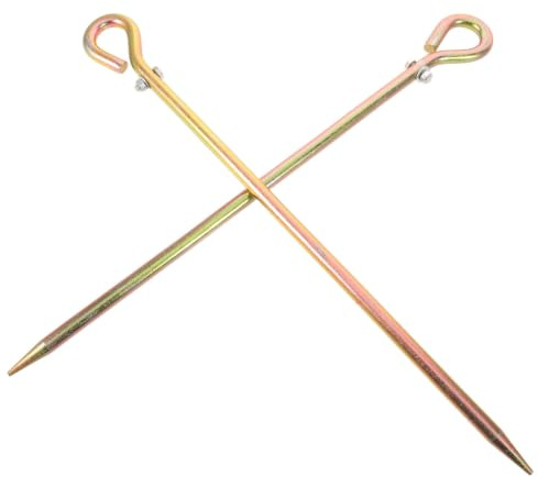 DOITOOL 2 Piezas Varilla de Puesta a Tierra Metálica Dorada para Generadores y Antenas Protección Mejorada y Aplicación Versátil en Marcos Solares y Patios