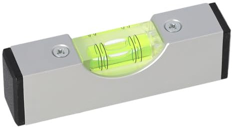 rabo Niveau à bulle de précision pour la construction d'installations industrielles et de tuyauterie, réglable, longueur 85 mm, 1 fiole horizontale | Profil creux en aluminium extrêmement stable