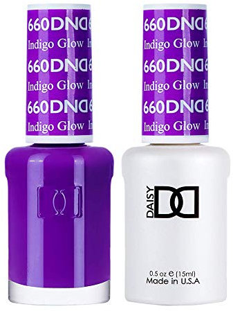 DND Duo Gel & Nail Polish Set - Indigo Glow 660-2x15ml