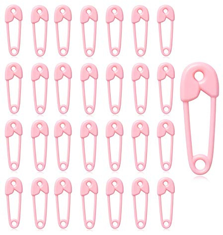 XINHUIDALSQ Plastic Safety Pin Girl Baby Shower Favor Charms, 72 Pieces (Pink)