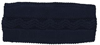 Sterntaler Baby Mädchen Stirnband Baby GOTS Strick Zopfmuster Winter-Stirnband - Baby Stirnband - gefüttert mit Jersey (Bio) - marine, 53