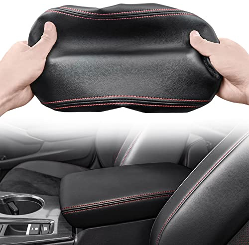 TADYAO Housse de protection pour accoudoir de console centrale pour Honda Civic 11e génération 2022, accessoires berline à hayon LX EX EX-L, noir (ligne rouge)
