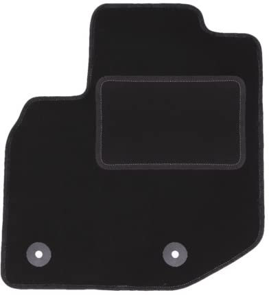 Wielganizator Fahrer Fußmatte Velours passend für Honda Jazz III (2008-2011) Hatchback Fahrerseite Fahrermatte Veloursfussmatte Schwarz 1-teilig - Passgenau