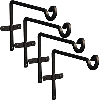 Selections Metal Square Garden Hanging Basket Brackets (29cm) - Pack of 4