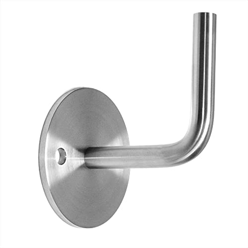 PRIOstahl Handlaufhalter Wandhalter Handlaufstütze für Handlauf - 1 x Handlaufträger an die Wand 2-Loch mit M5 Innengewinde zum Anschrauben Rohr Befestigung aus Edelstahl V2A Geländer Treppe