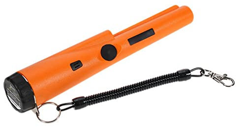 Lokalisierender Metalldetektor, Vibrationsanzeige LED-empfindlicher Metallortungsmesser für Schätze (Orange)