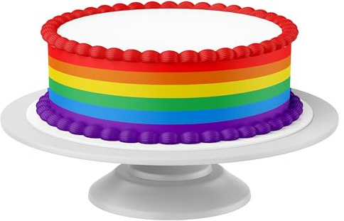 Tortenband Pride essbar - 4 Stück á 24cm x 5cm passend für Torten bis 30 cm zum mitessen - kreative Dekoration für Torten