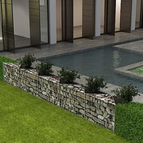 prissent Gabbione in Rete in Acciaio Zincato 300x30x50 cm Cesti Di Gabbioni Gabbione Per Sassi Muro Di Gabbioni Gabbioni Metallici Cesti Di Gabbioni Barriera Da Giardino Decorativa E Fonoassorbente