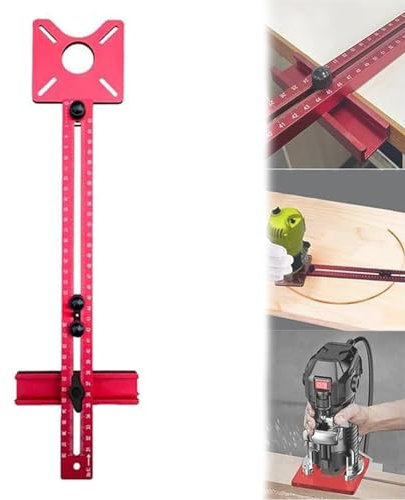 MiBoce 3-in-1-Fräsnuthalterung Für Oberfräsen, Jig-Frässchablonen, Verstellbares Multifunktionales Fräs-Flip-Board, Mit Automatischem Körner, Für Holzbearbeitungsbänke