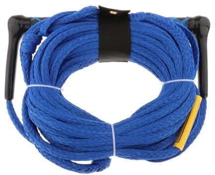 Wasserski-Wakeboard-Knieboard-Seil für Bootfahren, 3-teiliges Wasserski-Wassersport-Seil – 38,1 cm schwimmender Griff, blau, 23 m