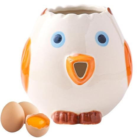 Yolk Separator,Egg Yolk Separator,Ceramic Chicken Egg Yolk White Separator | Practical Household Small Egg Filter Divider, Egg Extractor, Alm Tank