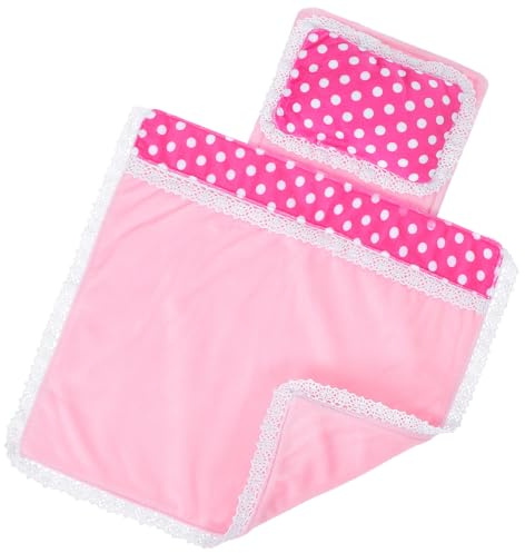 JOINPAYA Ensemble d'accessoires de literie pour poupée miniature : oreiller, matelas, couette - Kit mignon pour maison de poupée - Accessoires de chambre à coucher pour poupée de 22,9 à 30,5 cm