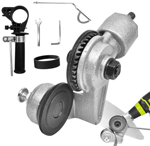 Electric Drill Plate Cutter - Metal Nibbler Drill Attachment for Precise Cutting of Aluminum, Steel, Iron, and Copper - DIY Sheet Metal Cutter Tool with Adapter for Heavy Duty Projects