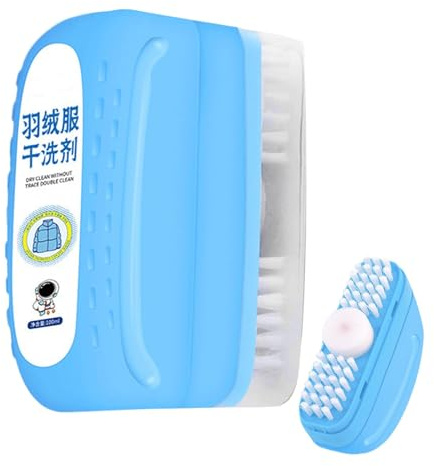 Lessive sèche pour doudoune - 100 ml - Nettoyeur à sec avec brosse - Lessive pour doudoune - Nettoyant rapide sans eau pour duvet
