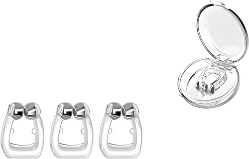 Dispositivi Anti Snore, Magnetic Anti Snore Clip, Silicone Anti Snoring Naso Clip, Nasale Snore Clip Soluzione di Snoring, Stop Snoring Naso Dispositivo, Relieve Snore 3PCS (Bianco)