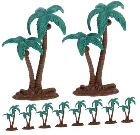 JUMPLAWN 10stücke Miniatur Kokosnuss-palmen Modelle Für Bonsai-töpfe Künstliche Landschaftsdeko Für Mikro-landschaften Und -Fairy-gärten