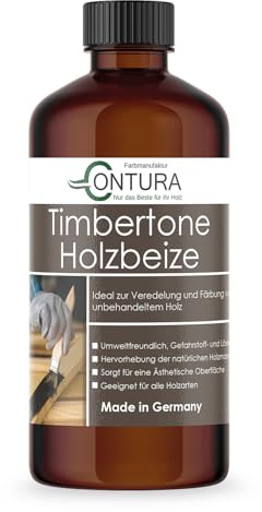 Contura Holzbeize Timbertone Holzfarbe Tischler Positiv Beize Holz Farbe Wasserbeize Modern Parkett Möbel (Tabak, 500ml.)