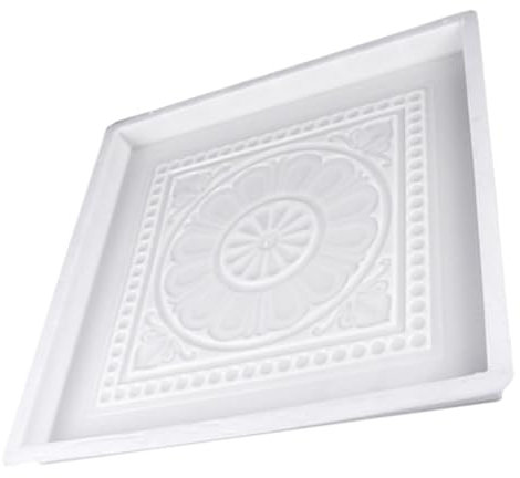 NUOBESTY Stampo Per Blocchi Di Cemento e Piastrelle in Plastica Riutilizzabile, Design Tanglian 40x40x3,5 Cm Per Pavimentazione Da Cortile in Stile Cinese Effetto Antico