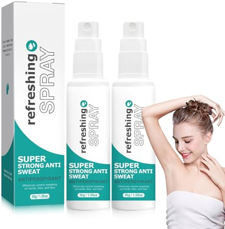 Antitranspirant Deo Spray, Anti Schweiß Deo bei Hyperhidrose, Antitranspirant Spray - gegen starkes Schwitzen, gegen starkes Schwitzen im gesicht und am Kopf, Anti transpirant für Männer & Frauen