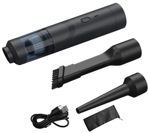 Générique Aspirateur de Voiture sans Fil | 19 000 Pa Portable Rechargeable Aspiration Soufflage - 4 en 1 pour Poils d'animaux - Voiture Maison Bureau Poils Poussière Tapis Nettoyage