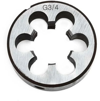 Matrices de roscado redondas, Terraja de roscar redonda HSS for tuberías, color plata, varios tamaños(G3 4 14)