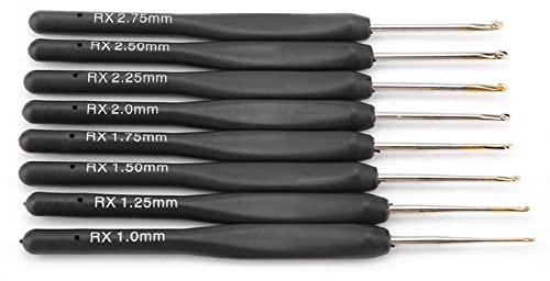 8 stücke häkelnadeln set weichen griff aluminium haken stricken weben diy handwerk nadel kleine größe