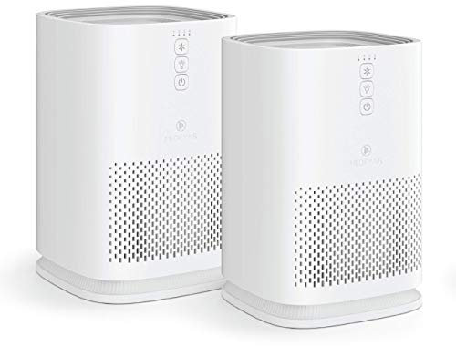 Medify MA-14 Air Purifier with True HEPA H13 Filter | 470 ft² per Hour for Smoke, Odors, Pollen, Pets | 99.9% Removal to 0.1 Microns | White, 2-Pack