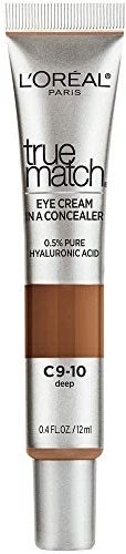 L'Oreal Paris True Match Augencreme im Concealer, 0,5 % Hyaluronsäure, Deep C9-10, 0,4 fl. Oz