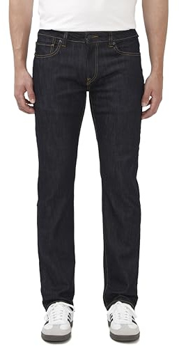 Buffalo David Bitton Ash Vaqueros Ajustados para Hombre, Enjuague Lavado índigo, 30W x 30L
