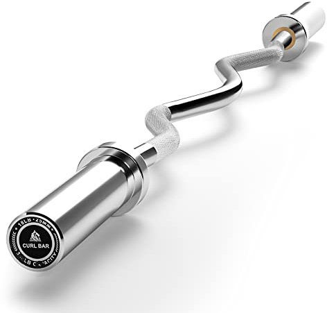 LIONSCOOL 25 mm Grip EZ Curlstange (Silber)