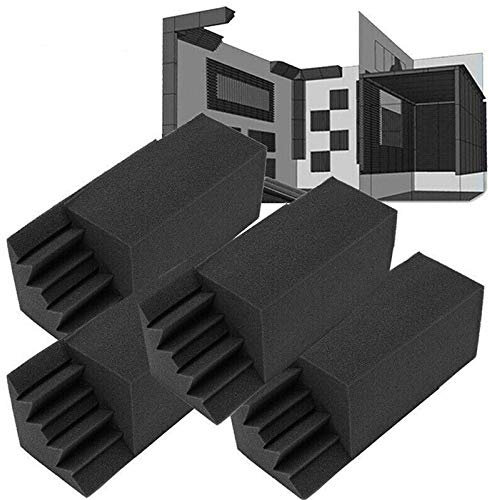 8 piezas de estudio de espuma acústica para esquinas y bajos con tratamiento de absorción de sonido