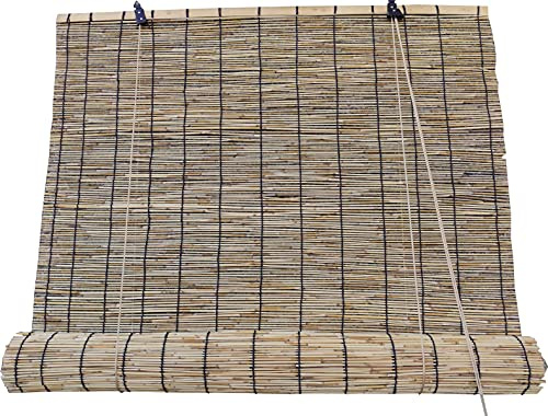Store enrouleur en bois de bambou naturel pour fenêtre (bambou beige, 90 x 200 cm)