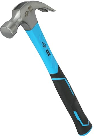 OX Trade Fibreglass Handle 20oz, Claw Hammer
