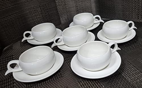 Set juego de tazas de cafe con platos de ceramica 100ml - juego moderno de cafe -Set de Regalo de Set de Café Tazas Para Espresso, Café Solo, Cortado