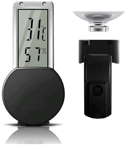WANGCL Elektronisches Hygrometer für Reptilien, wasserdicht, Echtzeit, Eidechsen-Crawler-Box, Regenwaldtanks, Luftfeuchtigkeit, Temperaturüberwachung mit eingebautem Sensor