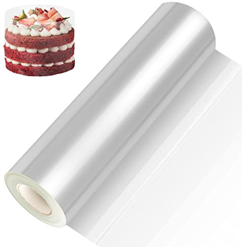 Verdickter Tortenrandfolie, 20cm x 10m Acetat Folie, Transparente Acetatrolle, Geeignet Für Die Herstellung Von Kuchen, Mousse, Schokolade usw. (20cm)