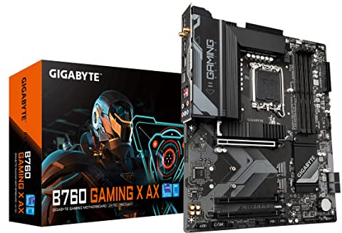 GIGABYTE B760 Gaming X AX (LGA 1700/ Intel/ B760/ ATX/DDR5/ M.2/ PCIe 4.0/ USB 3.2 Gen2X2 Type-C/AMD WiFi 6E/ LAN 2,5 GbE / Q-Flash Plus/PCIe EZ-Latch/carte mère)