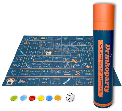 Drinkoparty - Das betrunkene Brettspiel | Trinkspiel für Erwachsene | Partyspiel ab 18 | Tischspiel | Saufspiel | Würfelspiele | Geschenk | Spiele fürs Festival | Gesellschaftsspiel