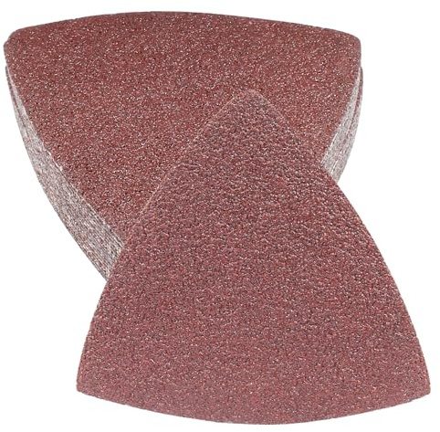 Cionyce Lot de 100 patins de ponçage triangulaires grain 60 pour ponceuse de détail, papier de verre, papier de verre, 80 mm, papier abrasif auto-agrippant
