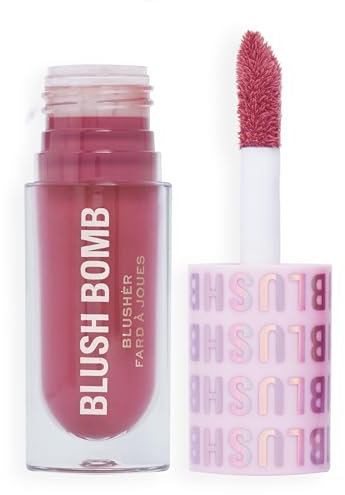 Makeup Revolution, Y2K Baby Blush Bomb, Liquid Face Blusher, Blendable & Buildable, That's Cute Pink, 4.5ml