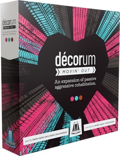 Décorum: Movin Out Expansion - 2 spelare par tema brädspel - 30-45 minuters spelande - roliga spel för dejtkväll - för tonåringar och vuxna i åldrarna 14+ - Engelsk version - av Floodgate Games