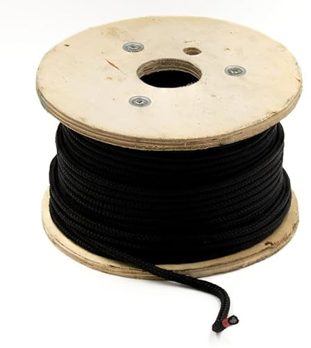 ALFA LOGISTIK Geflochtene Seil Polypropylen 24mm Durchmesser 20m Länge - Schwarz PP Seil Multifilament - Polypropylenseil - Seil Leine - Schnur - Festmacher Seil - Rope - Kordel - Kunststoffseil