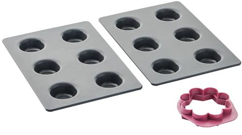 Betty Bossi - Backform Mini-Törtchen mit Ausstecher - Set - Wende-Ausstecher in zwei Formen - Top Antihaftbeschichtung Schnitt- und kratzfeste Beschichtung