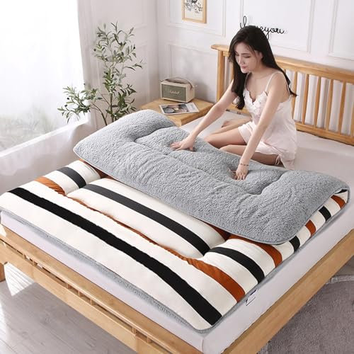 Matratze Japanische Boden-Futon-Matratze, traditionelle Tatami-Matratze, Doppelbett, Queen-Size-Größe, Klappmatratze, Schlafmatte, Matratze, aufrollbare Matratze für Zuhause, Schlafsaal (Farbe: