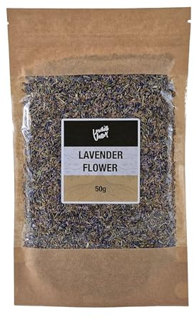 Lowhill Valley Lavender Flower herbal tea – Whole Dried Lavender Buds - Lavandula angustifolia for Relaxation and Sleep – Handpicked – No Additives or Preservatives – 50g