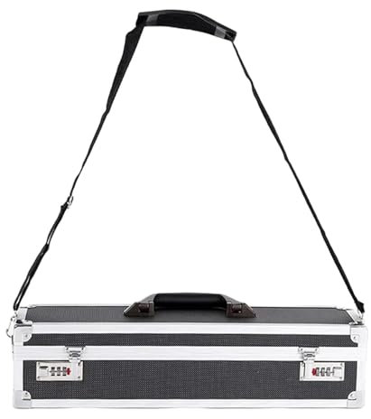 Fenteer Mallette à Couteaux Professionnelle en Aluminium, Coffre de Rangement pour Couteaux, Boîte à Outils avec Verrouillage par Mot de Passe, Étuide de Protection pour Chefs et Cuisines